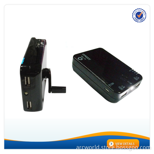 AWC620 With LED Torch Wholesale 5000mAh Hand Crank Dvnamo Power Bank